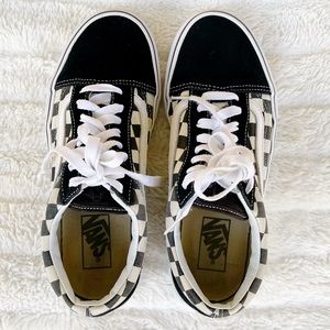 Vans Primary Check Black/White Old Skool- Size 8.5